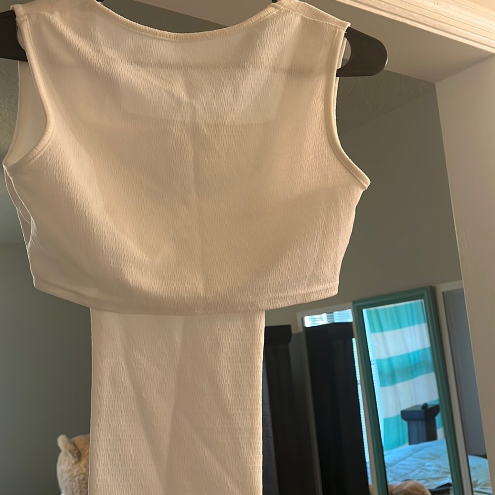 White crop top